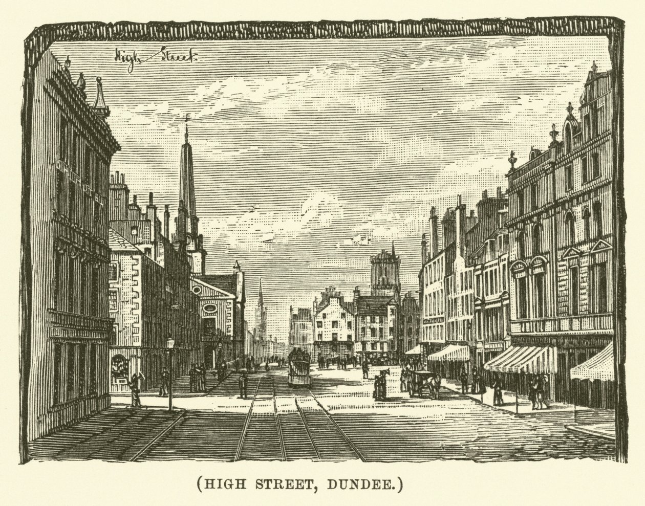 High Street, Dundee (gravure) - English School