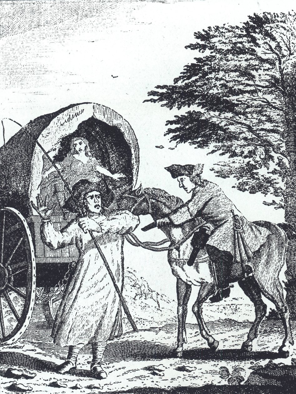 Le bandit de grand chemin John Cottington vole un chariot de paie de l