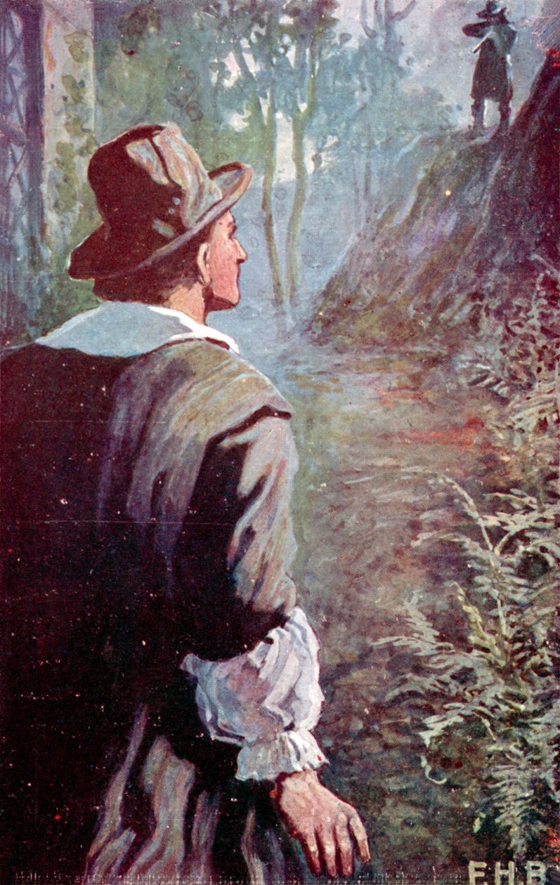 "Son arme était pointée sur moi" (lithographie couleur) - English School