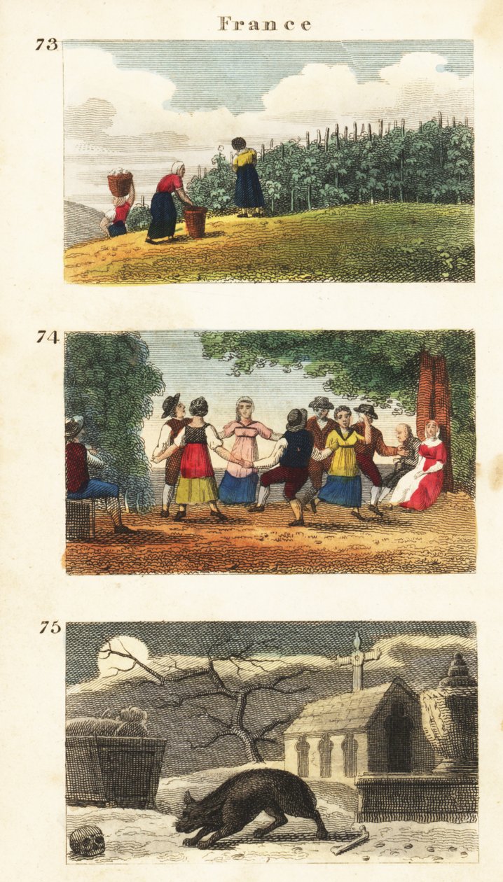 Vues historiques de la France - English School