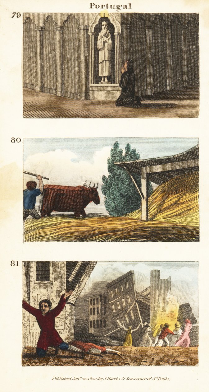 Vues historiques du Portugal - English School