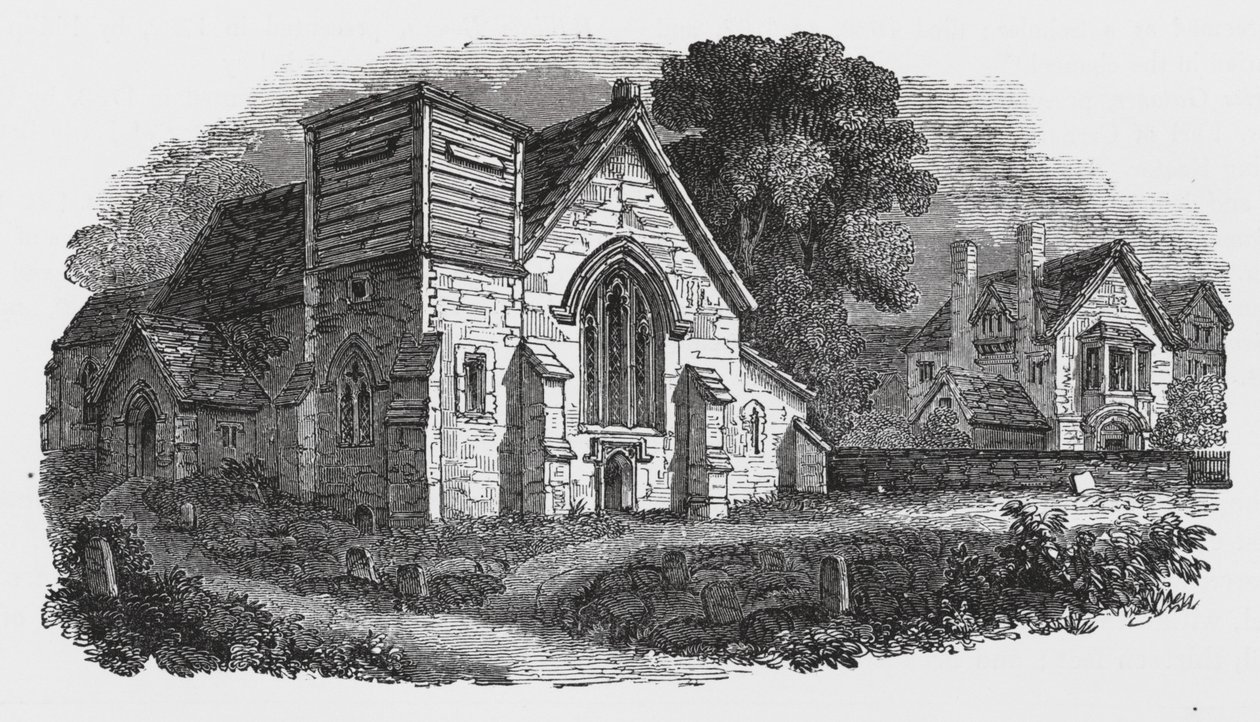 Église de Hogston (gravure) - English School