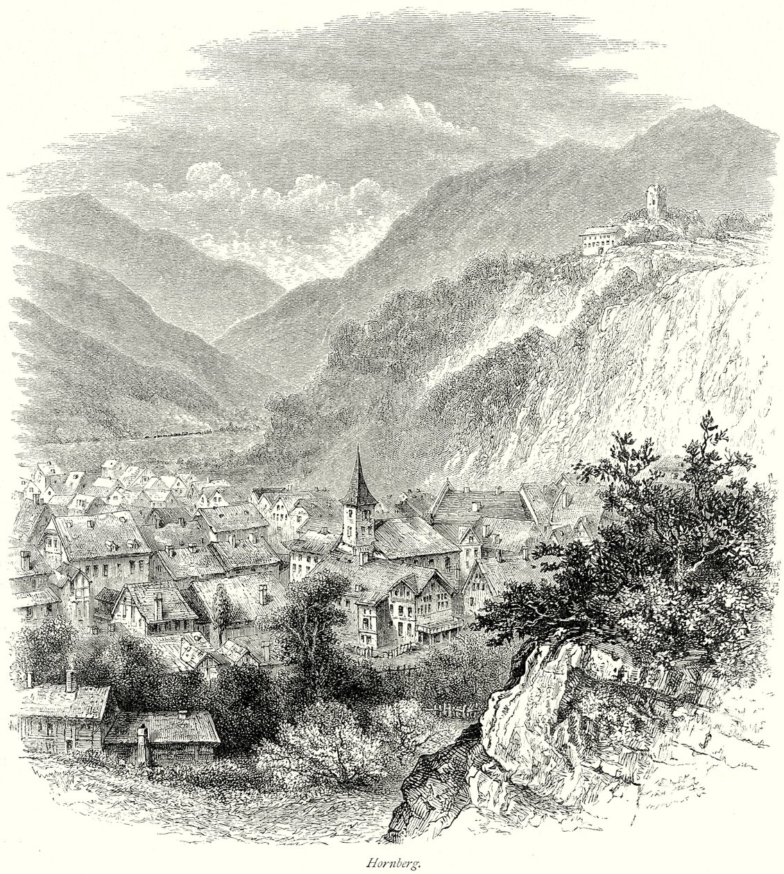 Hornberg (gravure) - English School