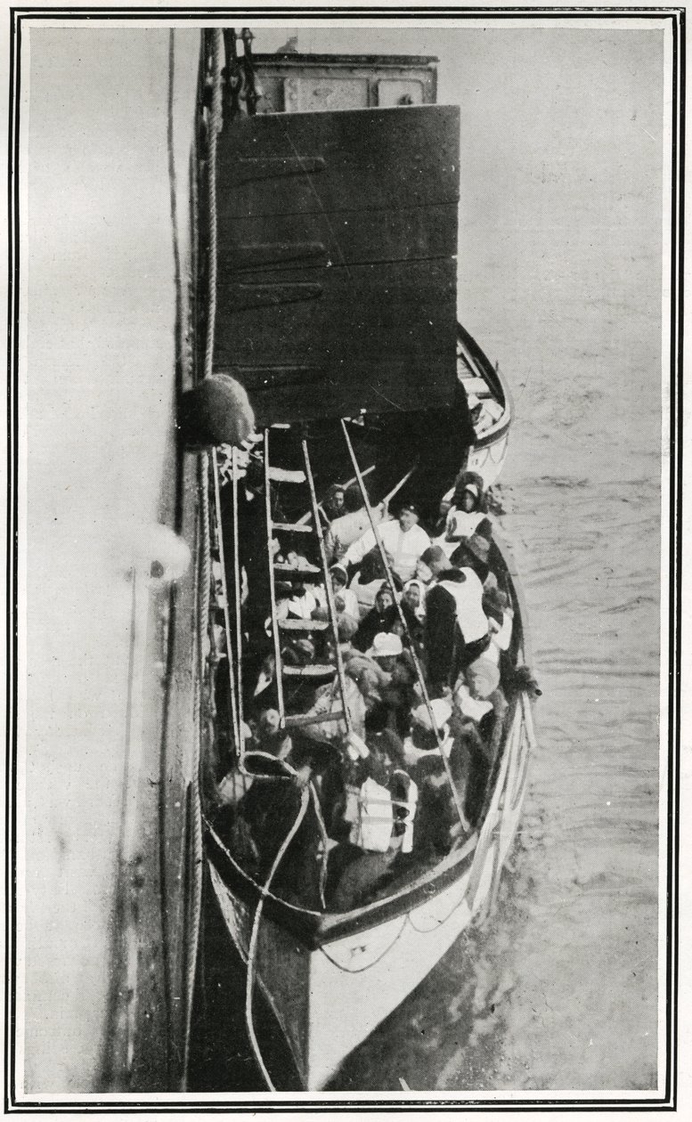 Comment les survivants du Titanic ont été récupérés par le Carpathia (détail) - English School