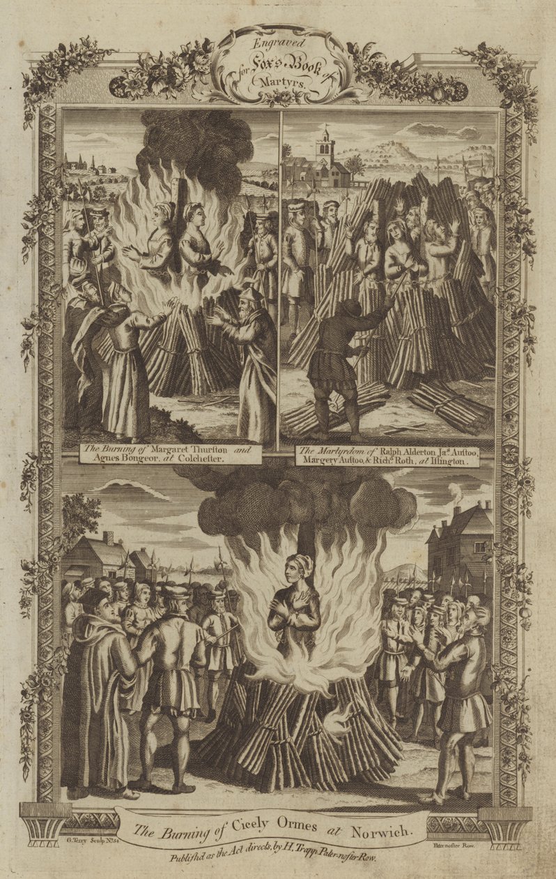 Illustration pour le Livre des martyrs de Fox - English School