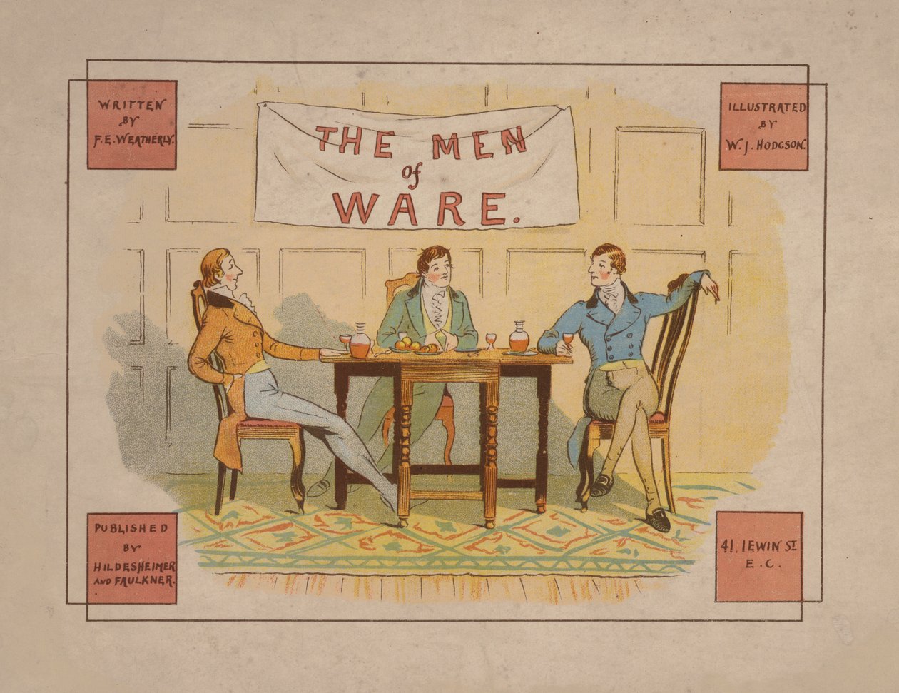 Illustration pour The Men of Ware, vers 1880 (lithographie couleur) - English School
