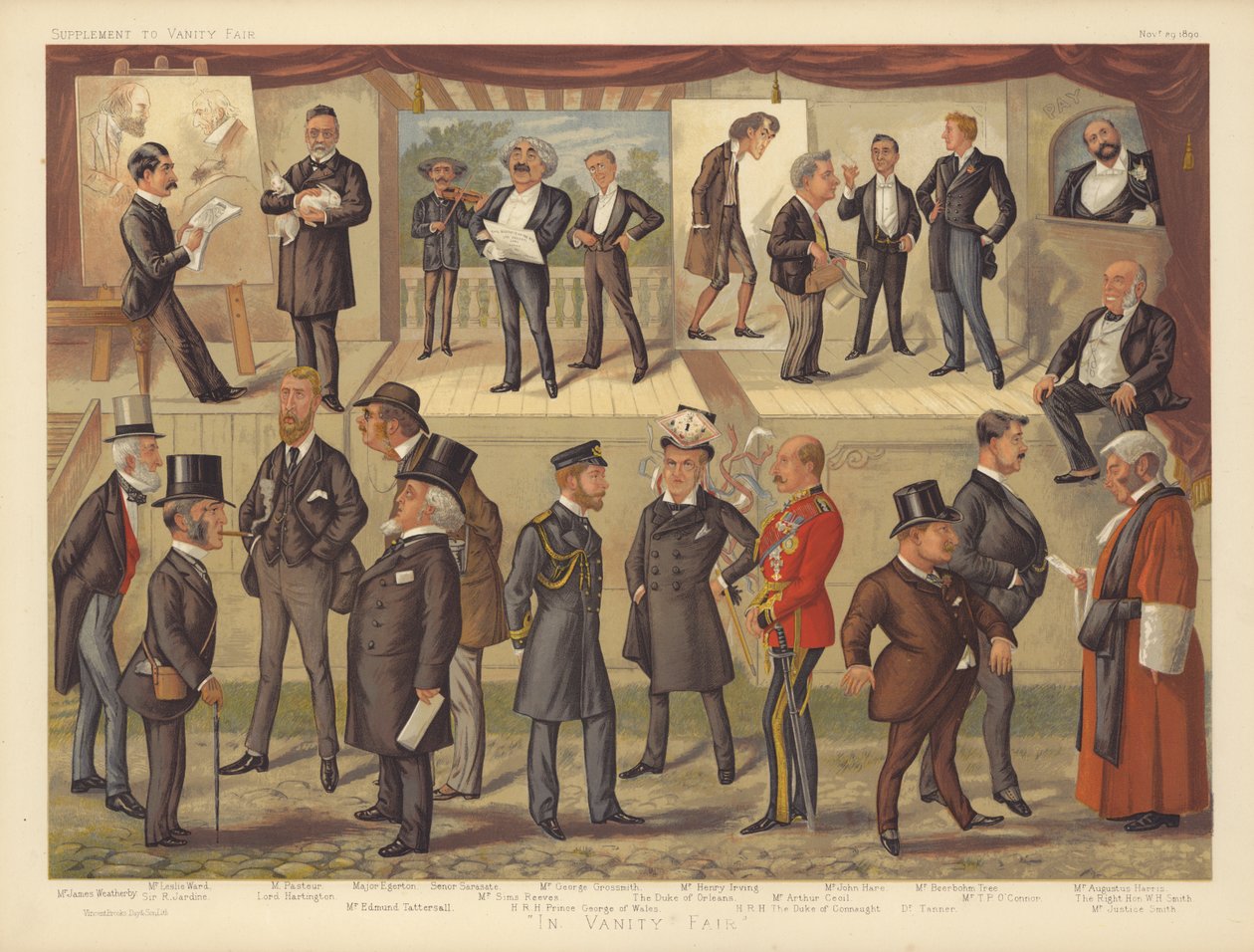 Dans Vanity Fair (lithographie couleur) - English School