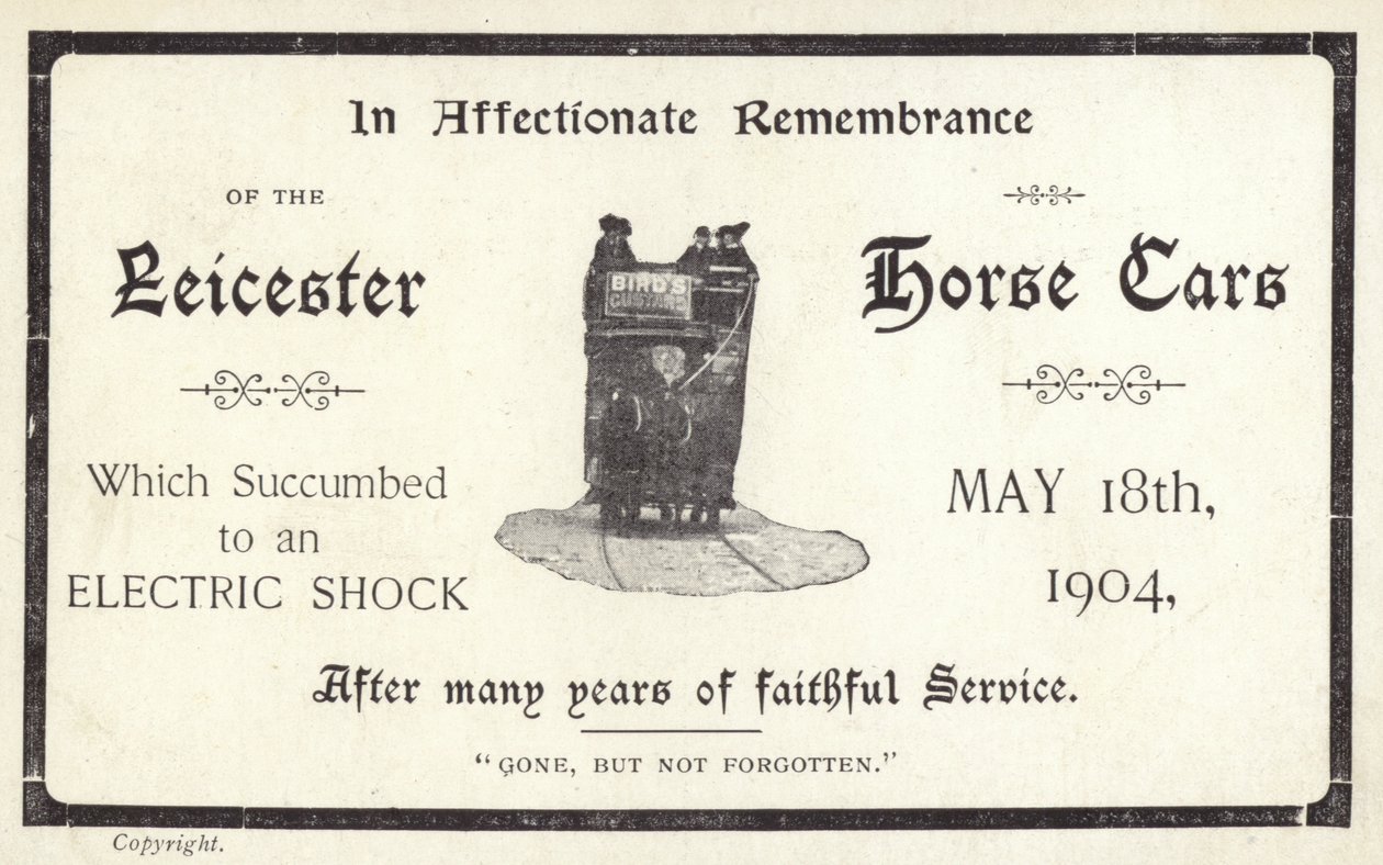 En souvenir affectueux des voitures de chevaux de Leicester - English School