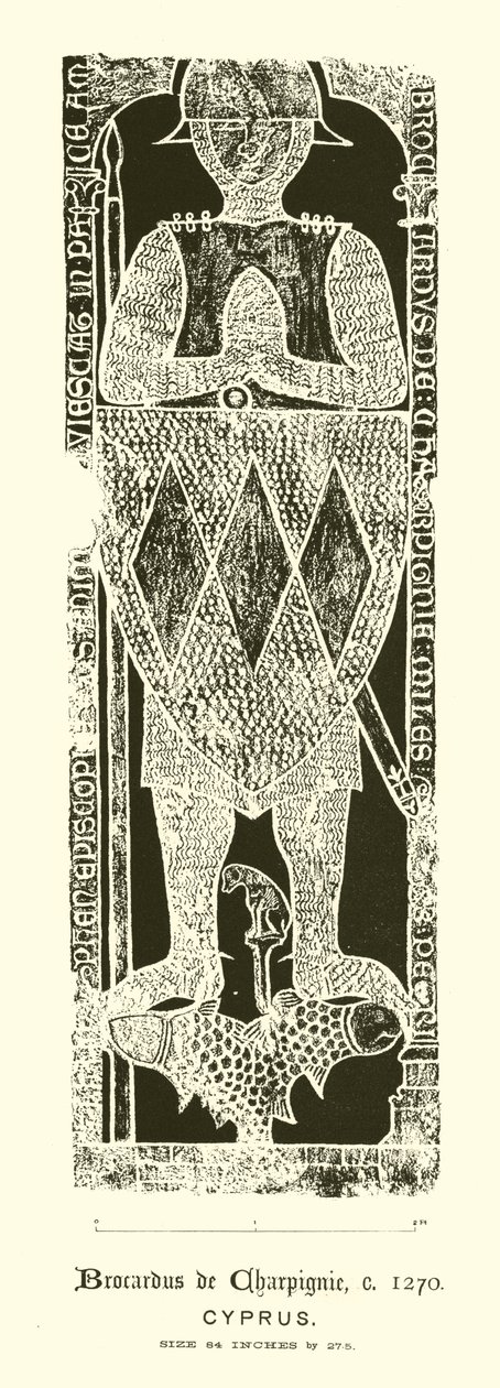 Dalle incisée (gravure) - English School