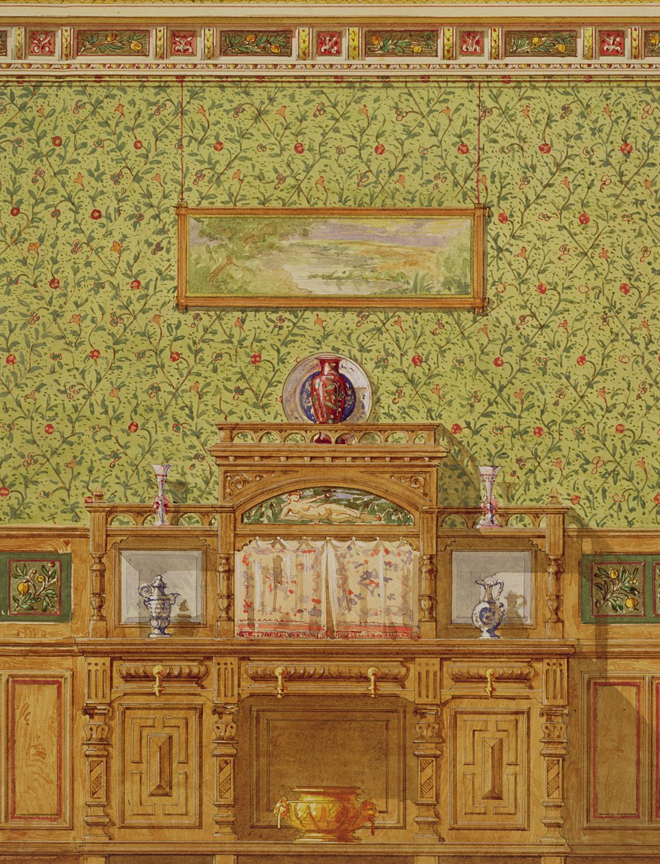 Intérieur avec buffet, c.1870s - English School