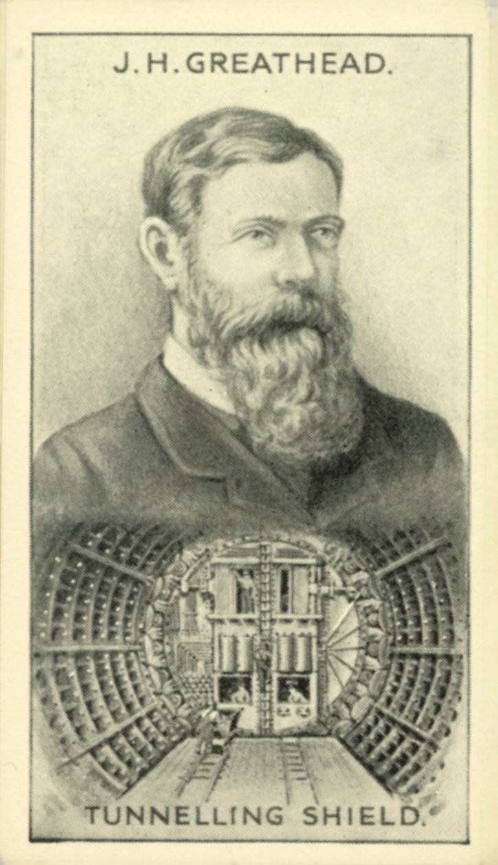 JH Greathead, bouclier de tunnelier (litho) - English School