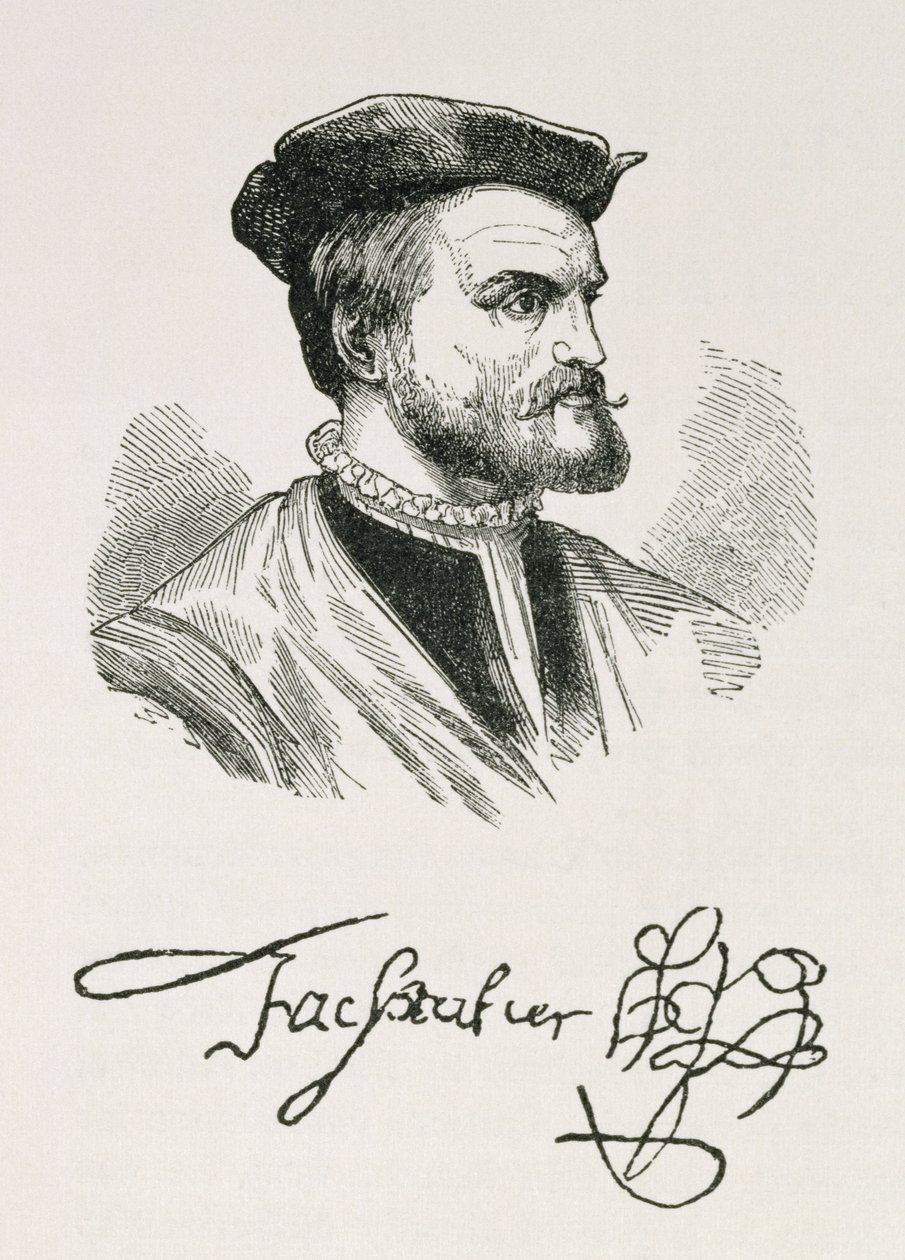 Jacques Cartier (1491-1557) illustration du Volume IV de 