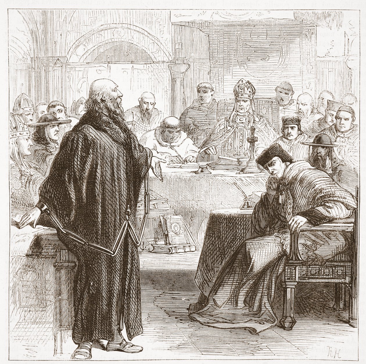 Jérôme parlant à son procès, illustration de L