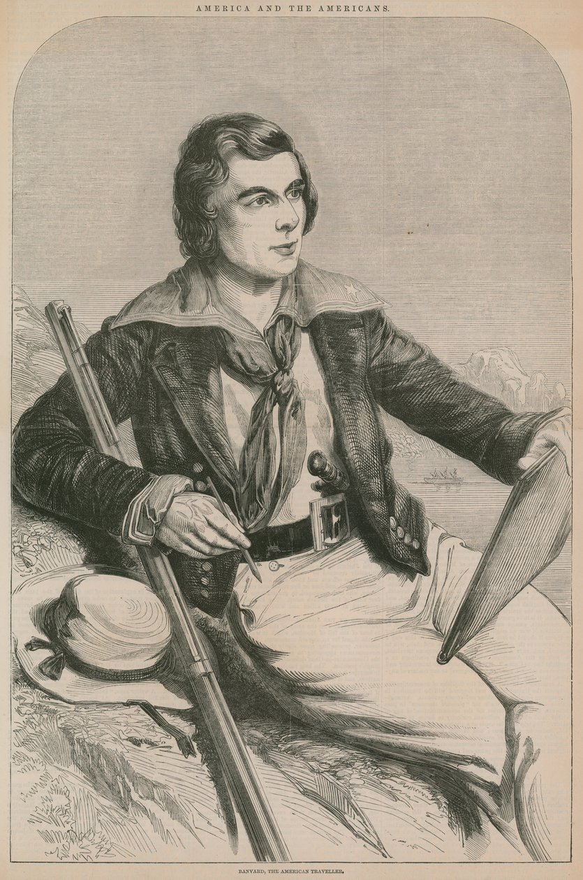 John Banvard, le voyageur américain (gravure) - English School