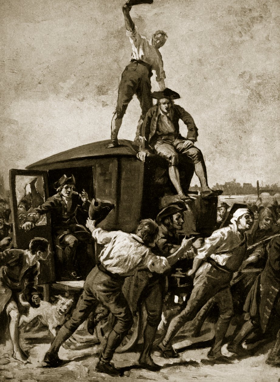 John Wilkes libéré par la foule londonienne, 1768, illustration de l