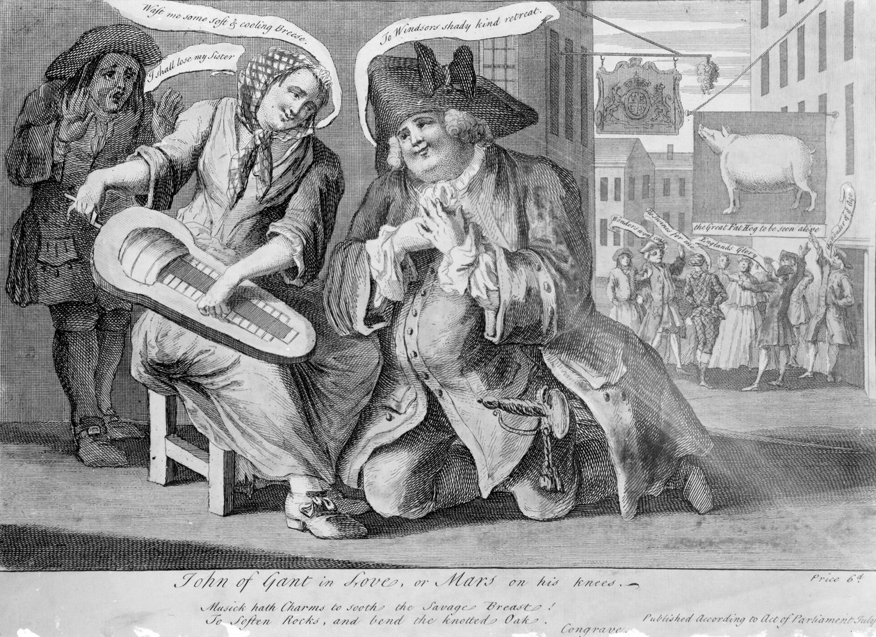 Jean de Gand Amoureux, ou Mars à genoux, 1749 - English School