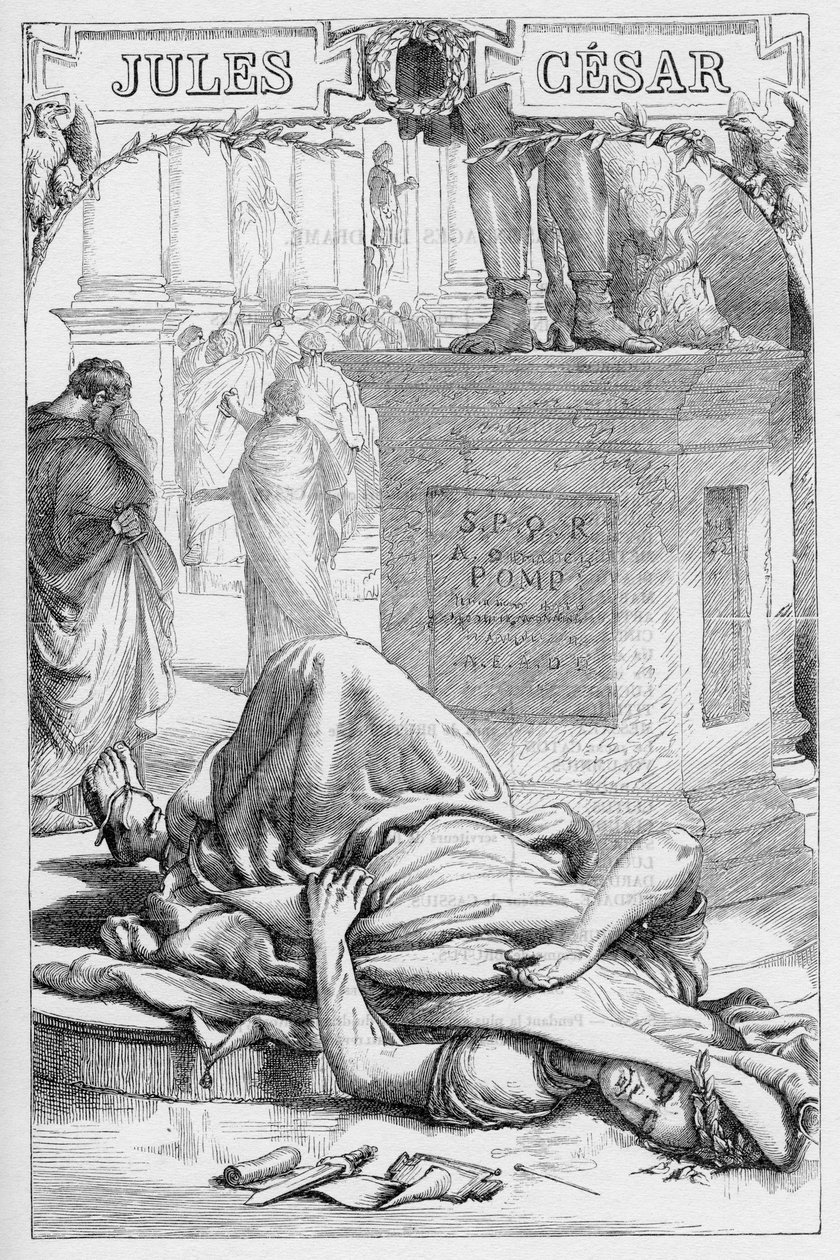 Jules César - Illustration dans "Œuvres complètes de William Shakespeare" 1866 - English School