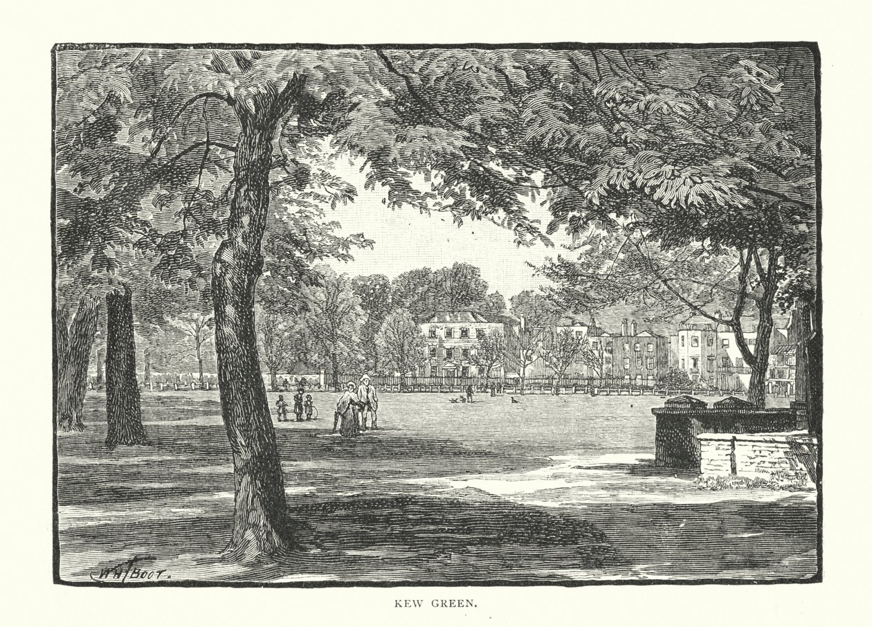 Kew Green (gravure) - English School