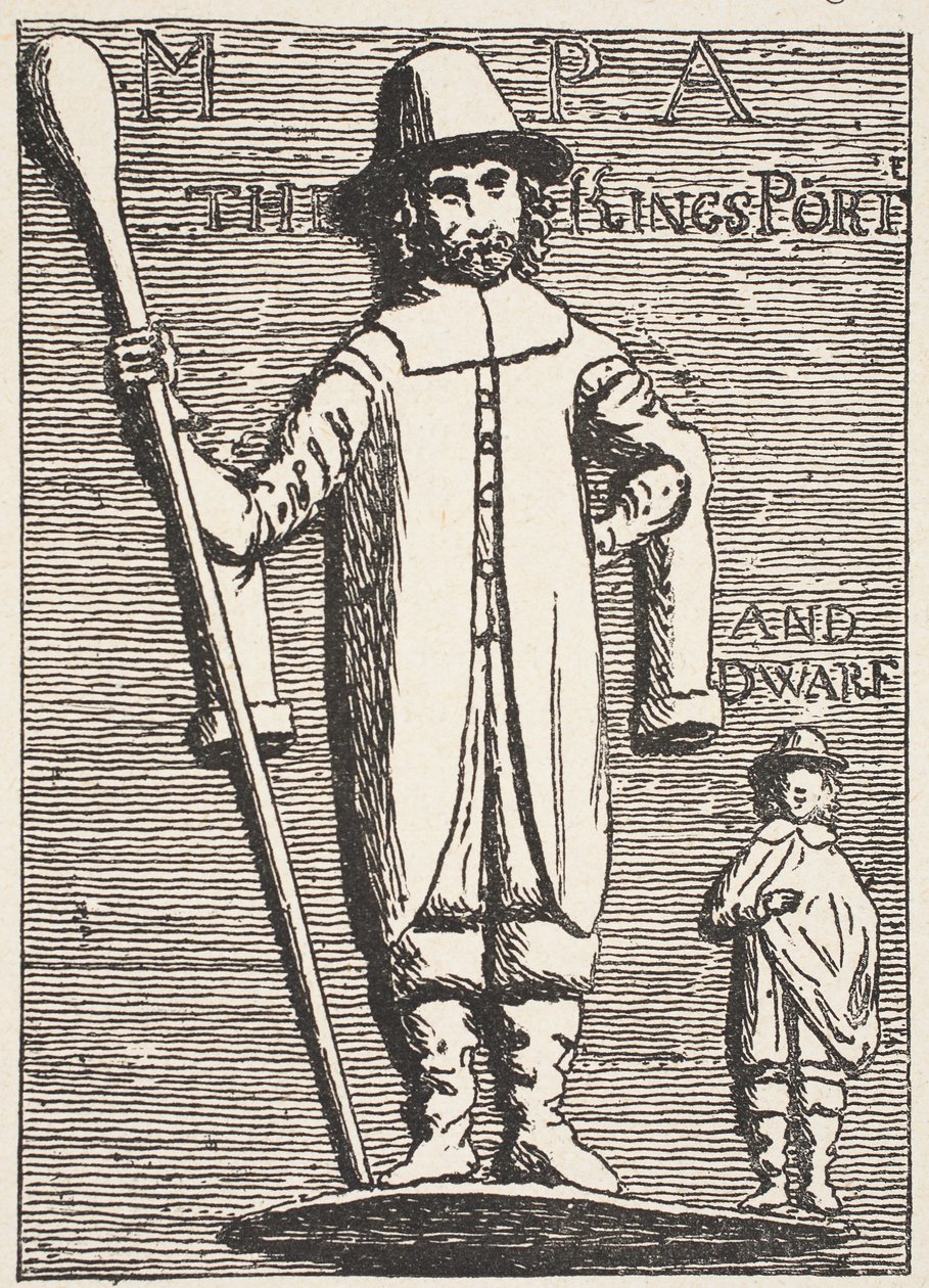 Le roi Charles et le nain, du vieux bas-relief - English School
