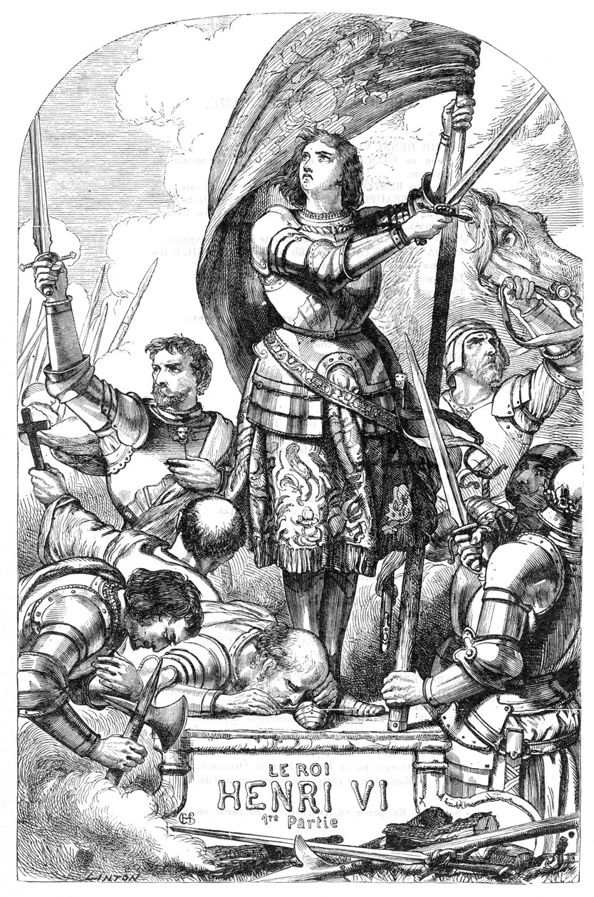 Henri VI (Henry VI, Part 1) - Illustration dans "Œuvres complètes de William Shakespeare" 1866 - Les illustrations et la forme générale de cette édition sont empruntées au Shakespeare illustré de Cassell, publié à Londres - English School