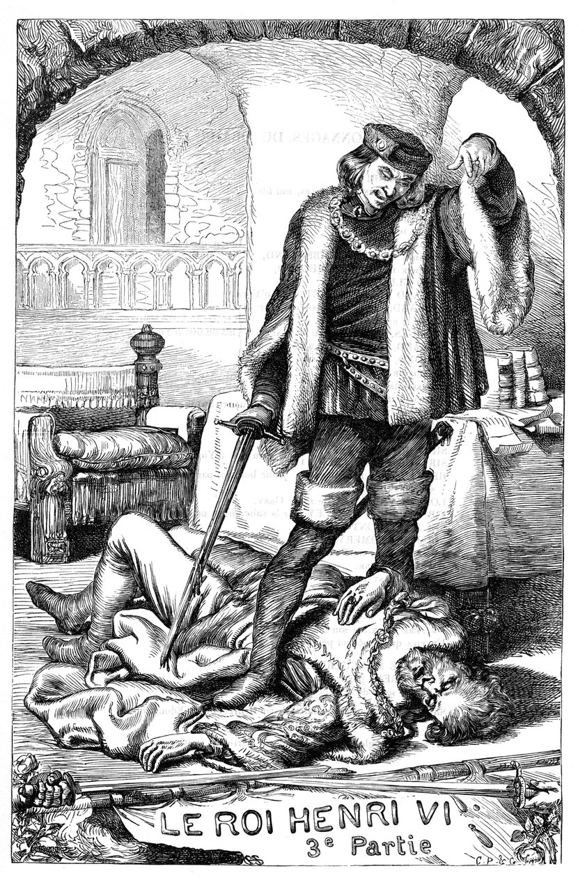 Henri VI - Troisième partie - Illustration dans "Œuvres complètes de William Shakespeare" 1866 - English School