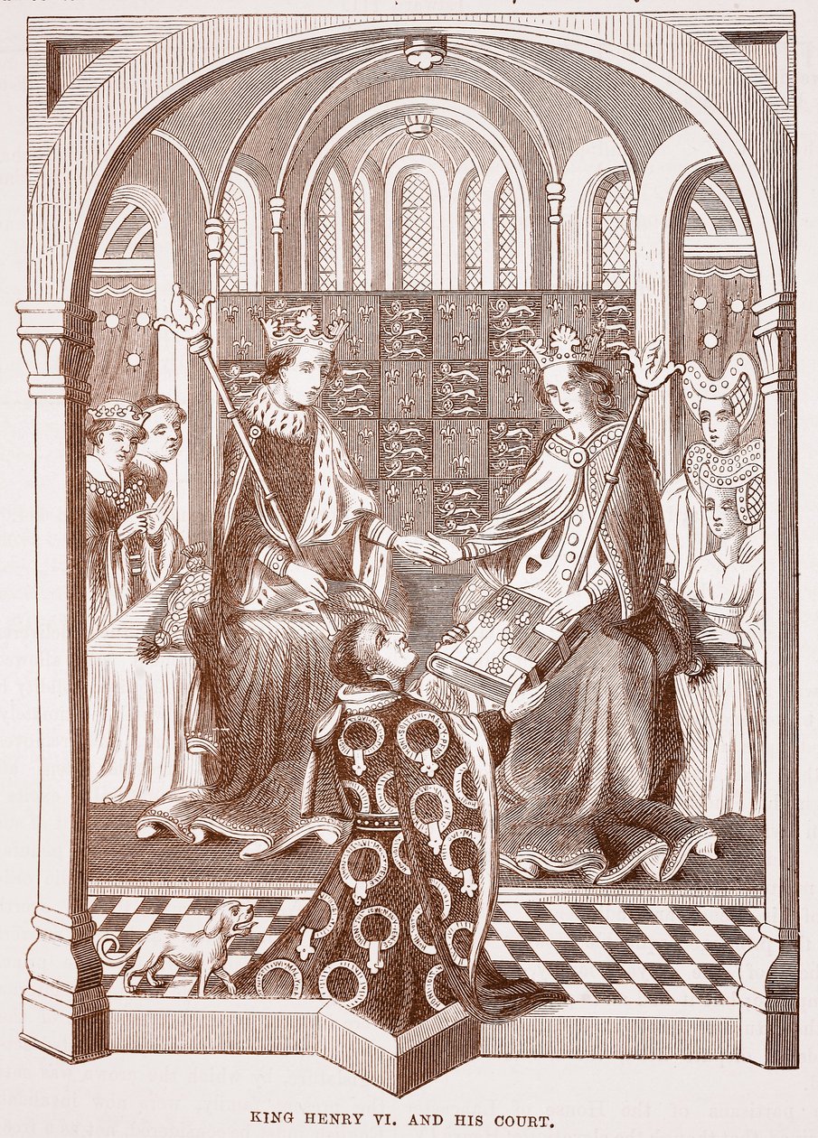 Le roi Henri VI et sa cour - English School