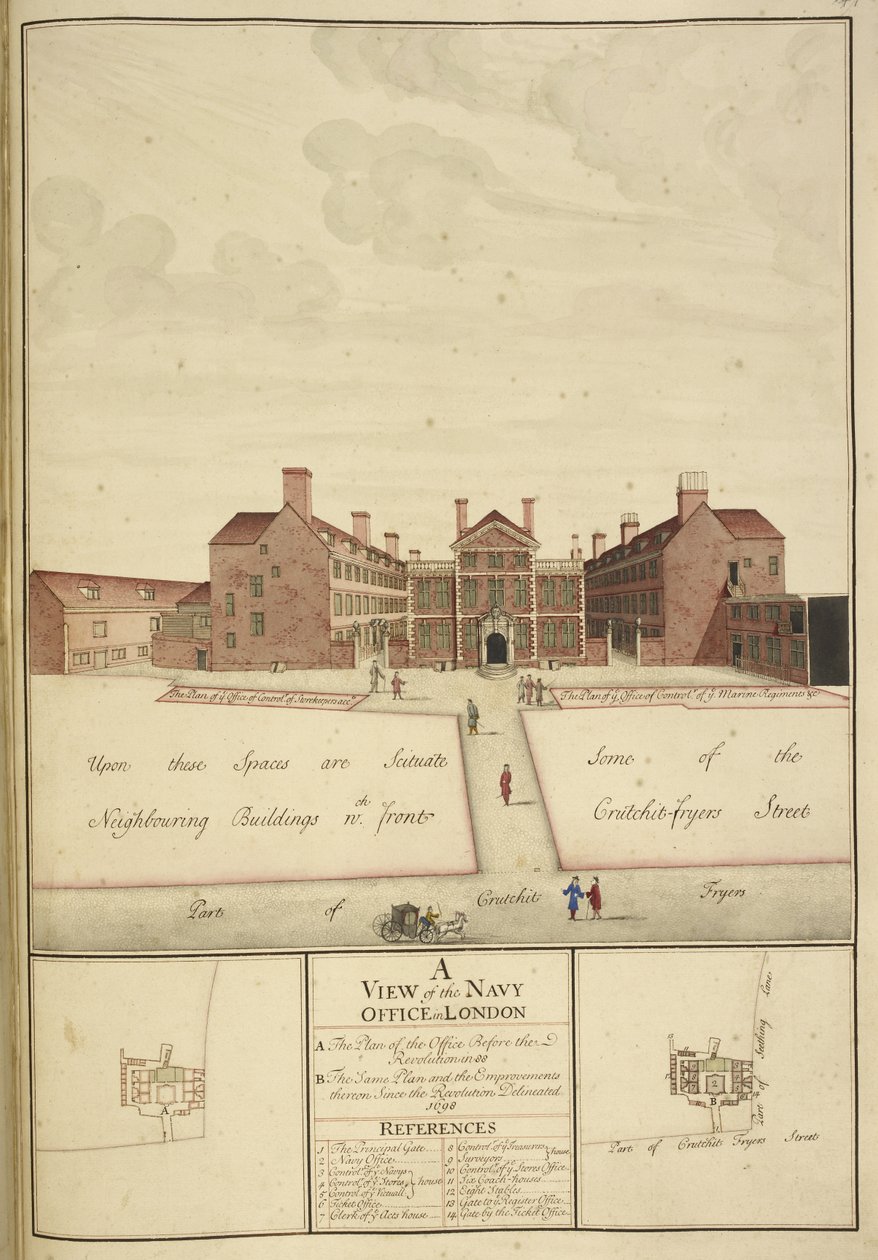 Vue du Navy Office, Londres - English School