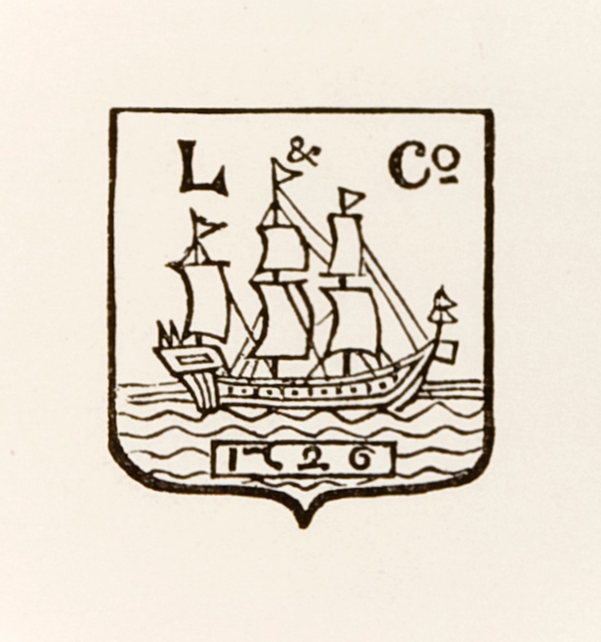 Logo du navire L & Co 1726 utilisé par Longmans Green and Company - English School