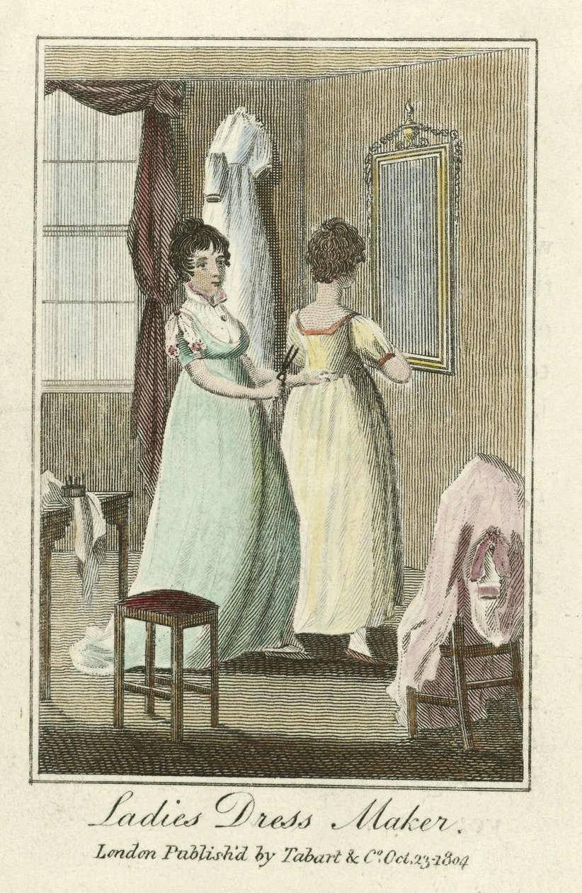 Couturière, pub. 1804 - English School