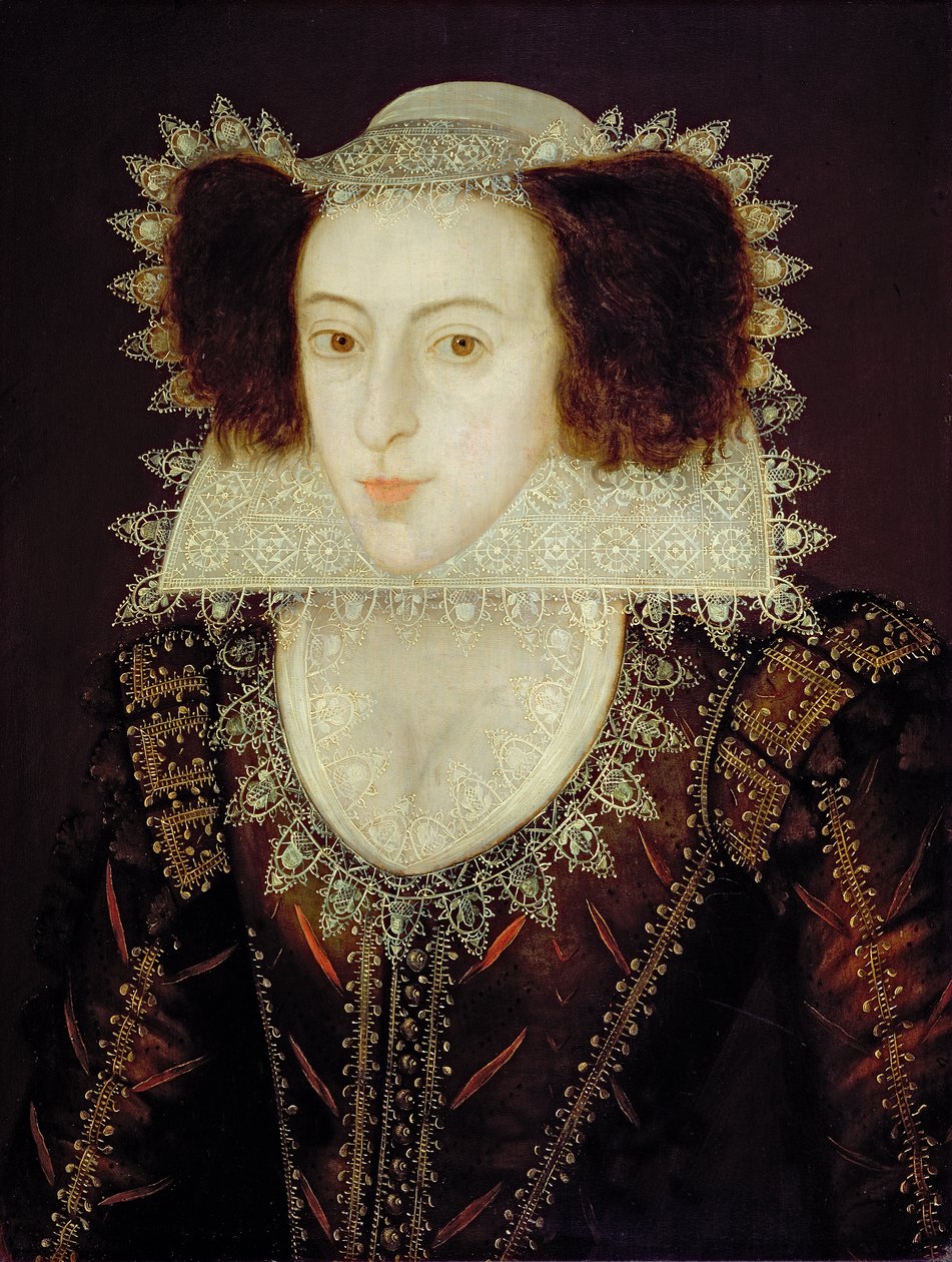 Lady Francis Fairfax, vers 1610 (huile sur panneau de chêne) - English School