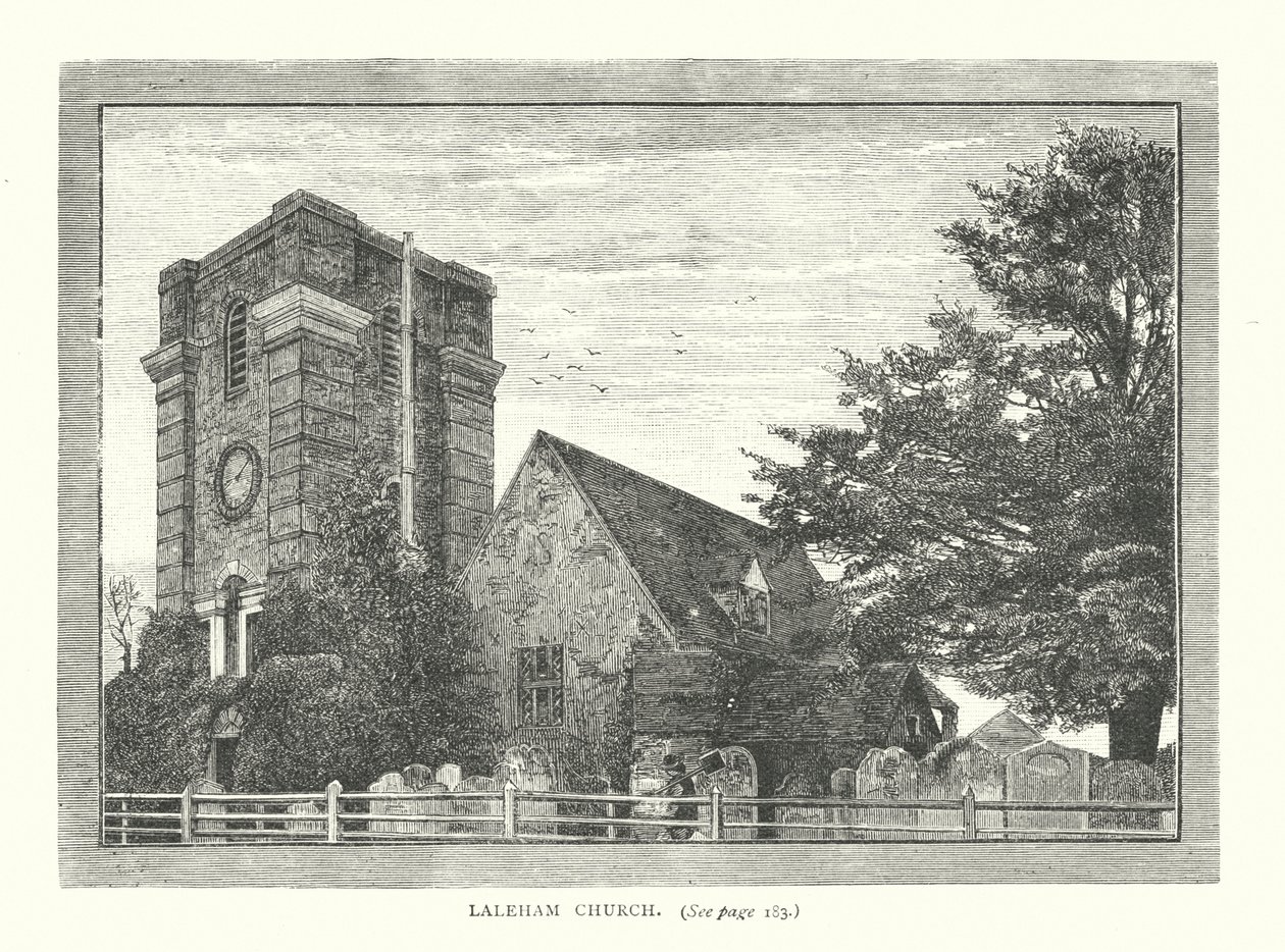 Église de Laleham (gravure) - English School