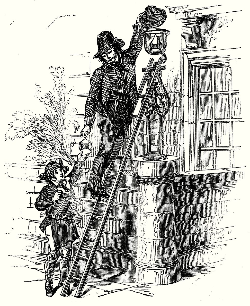 Allumeur de réverbères (gravure) - English School