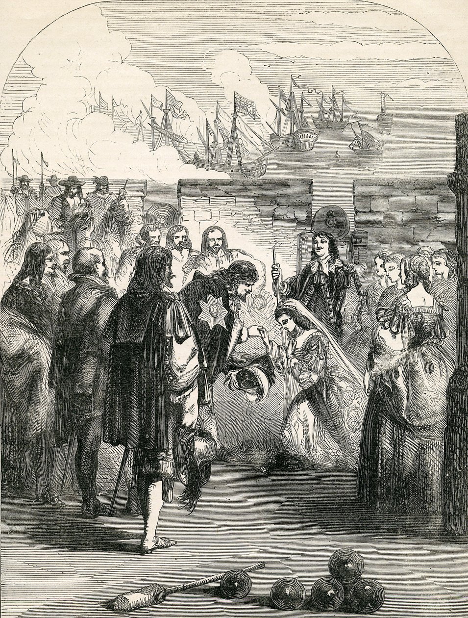 Débarquement de la princesse Henriette, illustration tirée de l