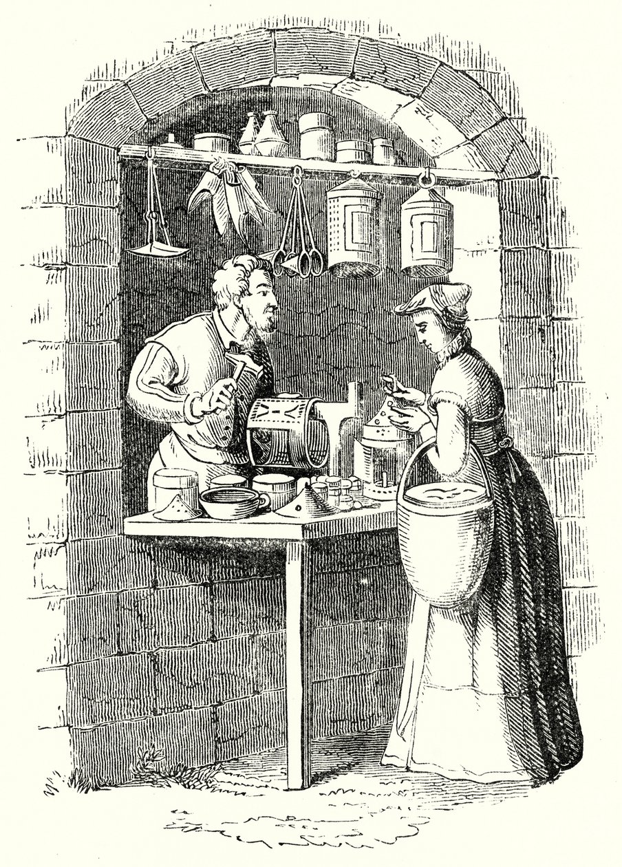 Lanterniers (gravure) - English School