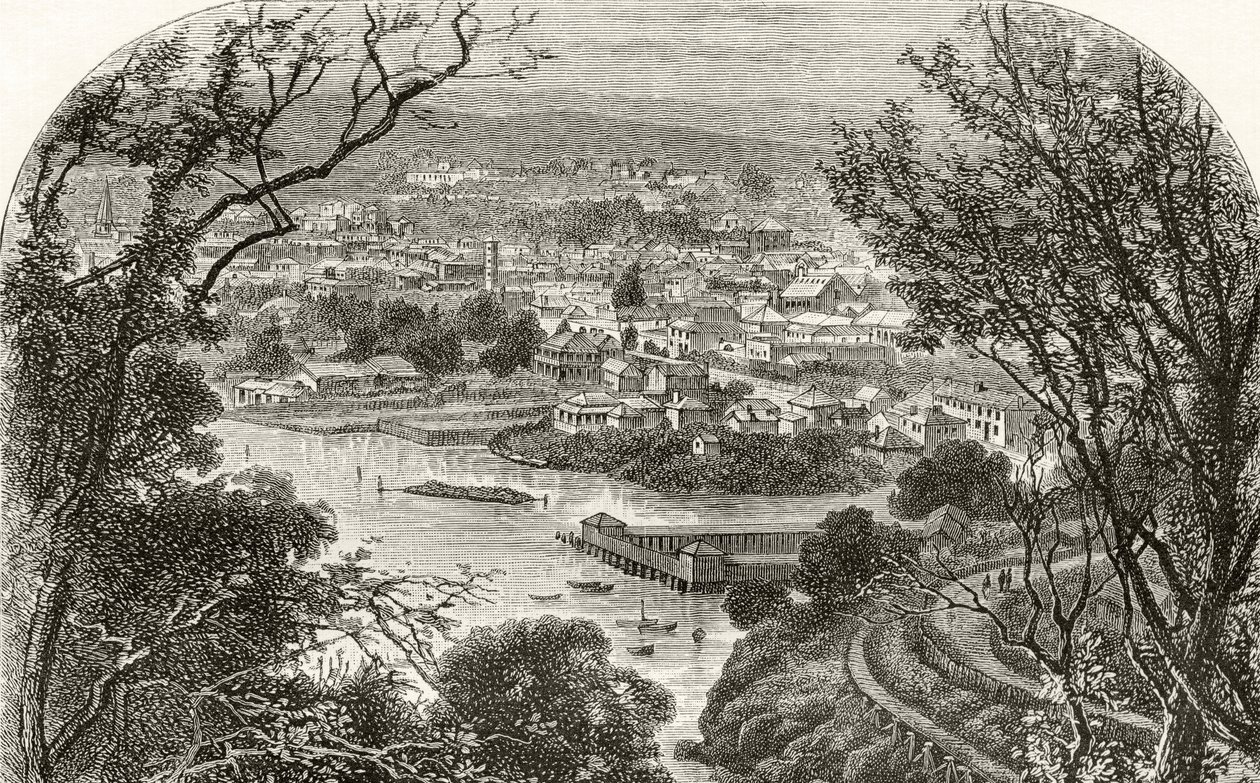 Launceston, Tasmanie, vers 1880, de 