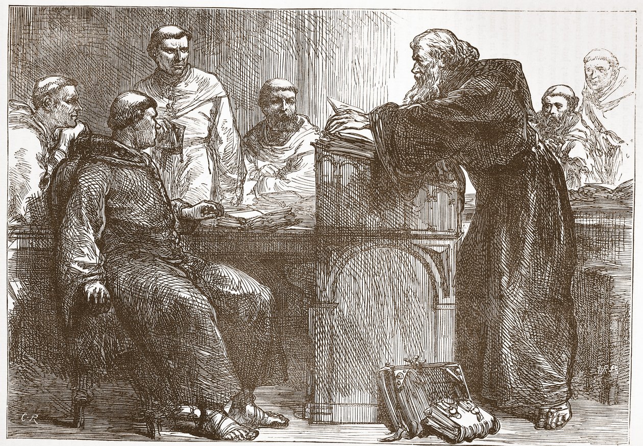 Lefèvre donnant une conférence à la Sorbonne, illustration de L