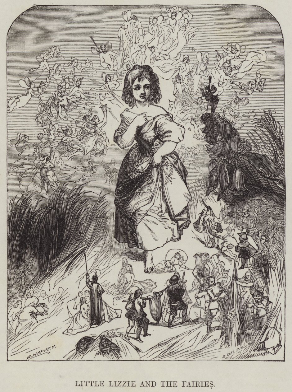 La petite Lizzie et les fées (gravure) - English School