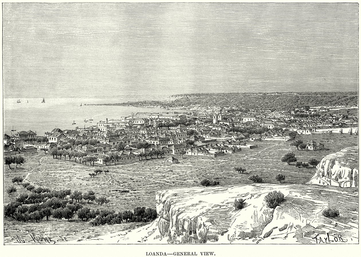 Loanda - Vue générale (gravure) - English School