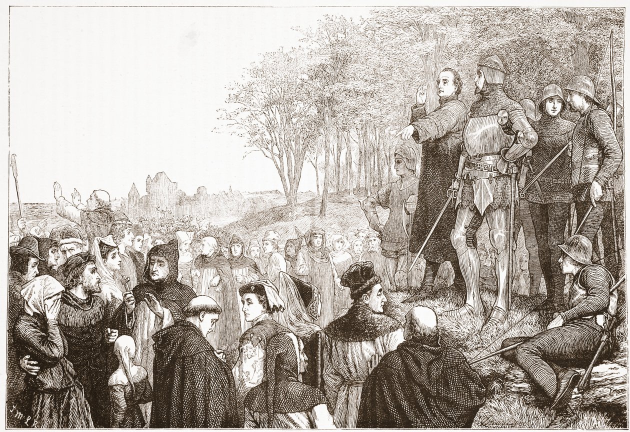 Lord Cobham à une prédication lollarde, illustration de L