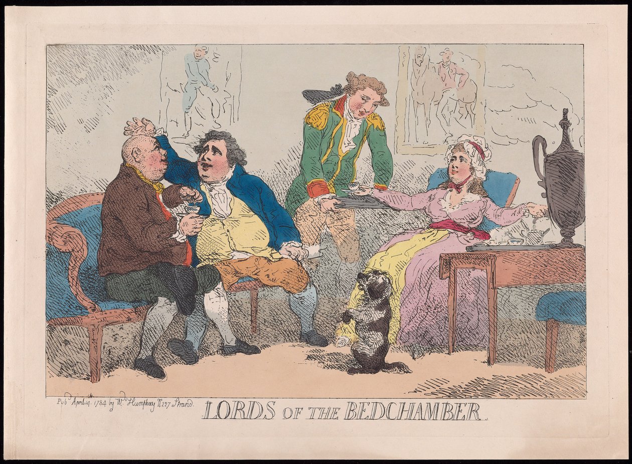 Seigneurs de la chambre à coucher, pub. 1784 - English School