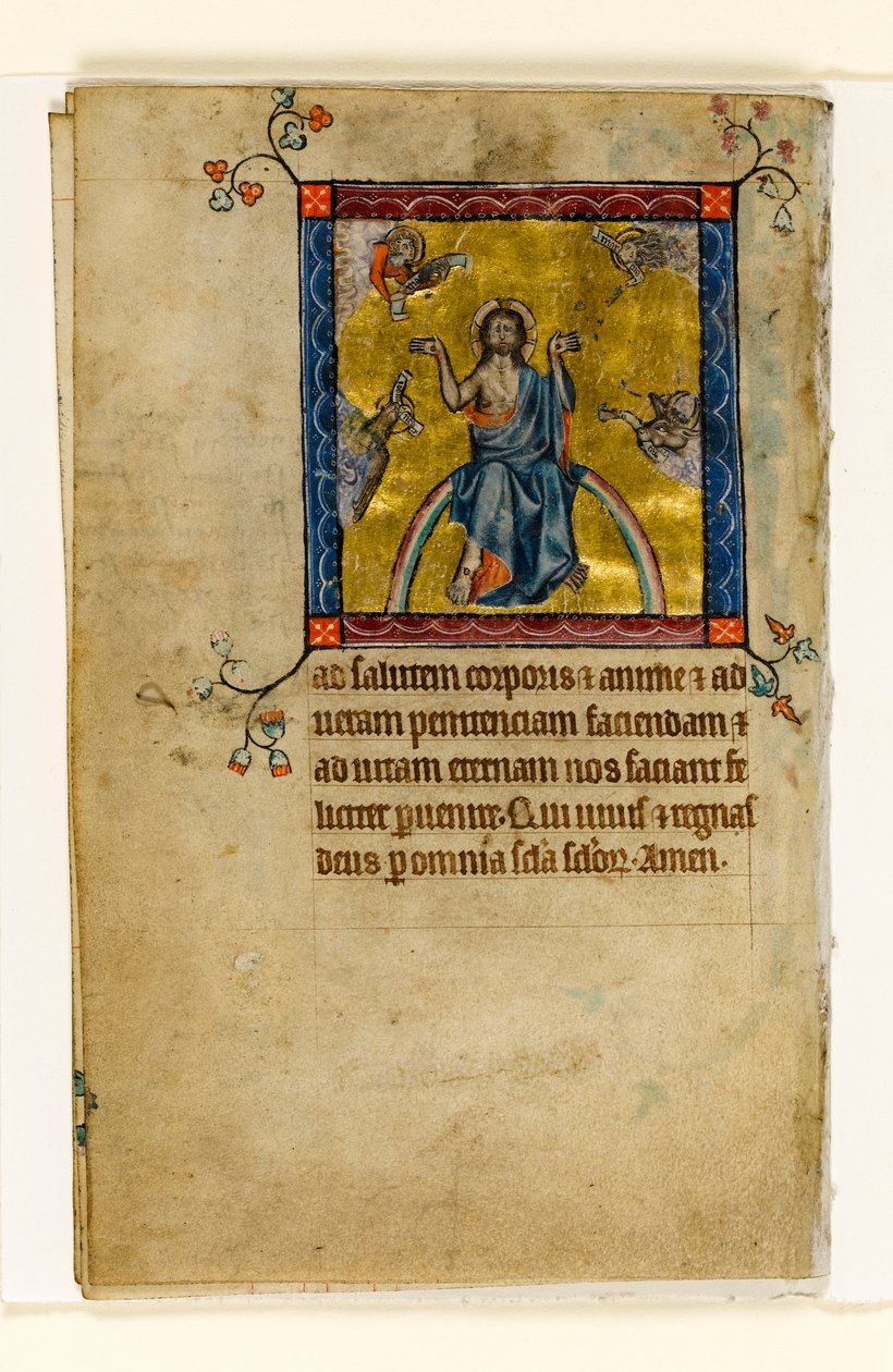 Christ en jugement, miniature du Psautier de Macclesfield, Usage de Sarum, East Anglia, vers 1330 - English School