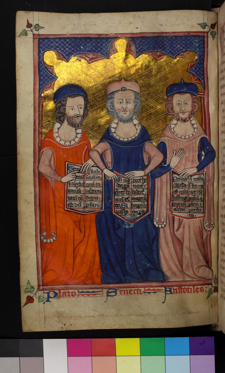 Illustration de Platon, Sénèque et Aristote - English School