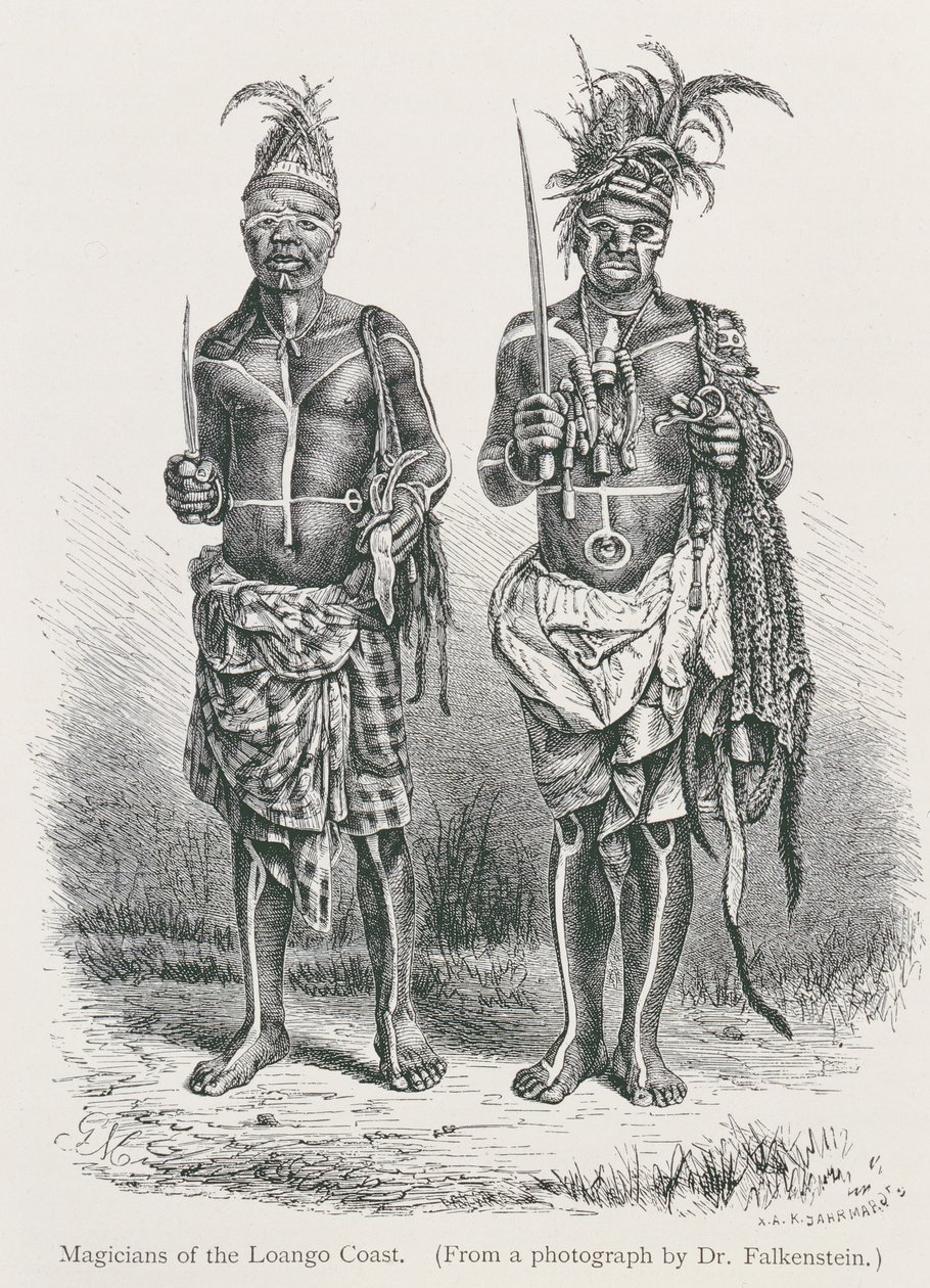 Magiciens de la côte de Loango, gravé d