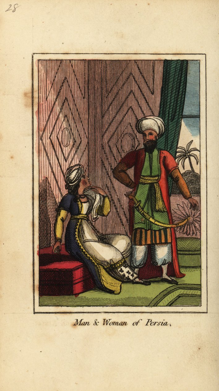 Homme et femme de Perse - English School