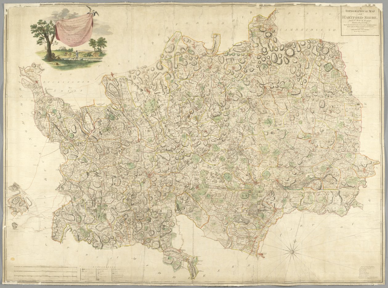 Carte du Hertfordshire - English School