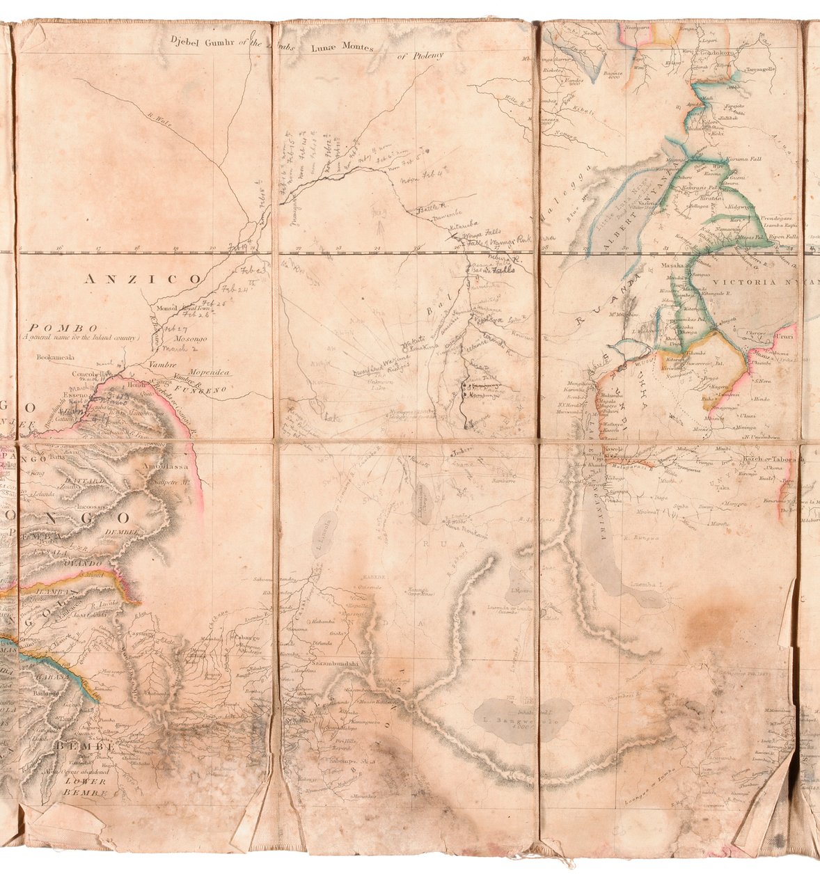 Carte de la région du Congo, d