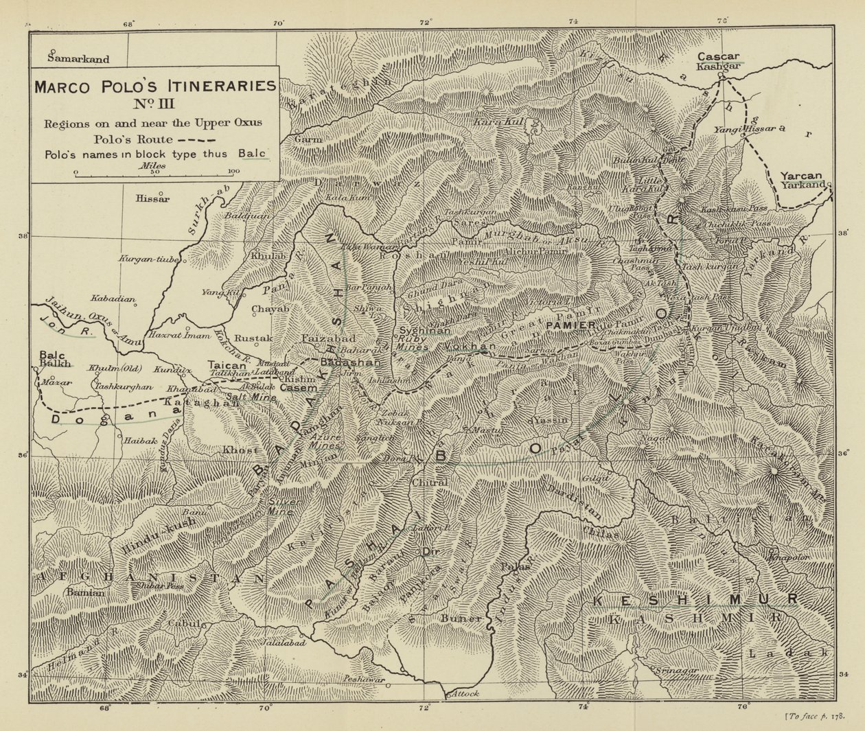 Les itinéraires de Marco Polo No III (litho) - English School