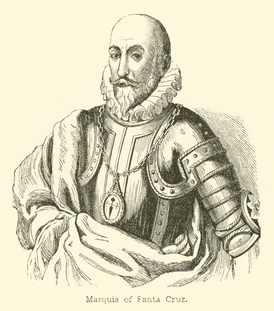 Marquis de Santa Cruz (gravure) - English School