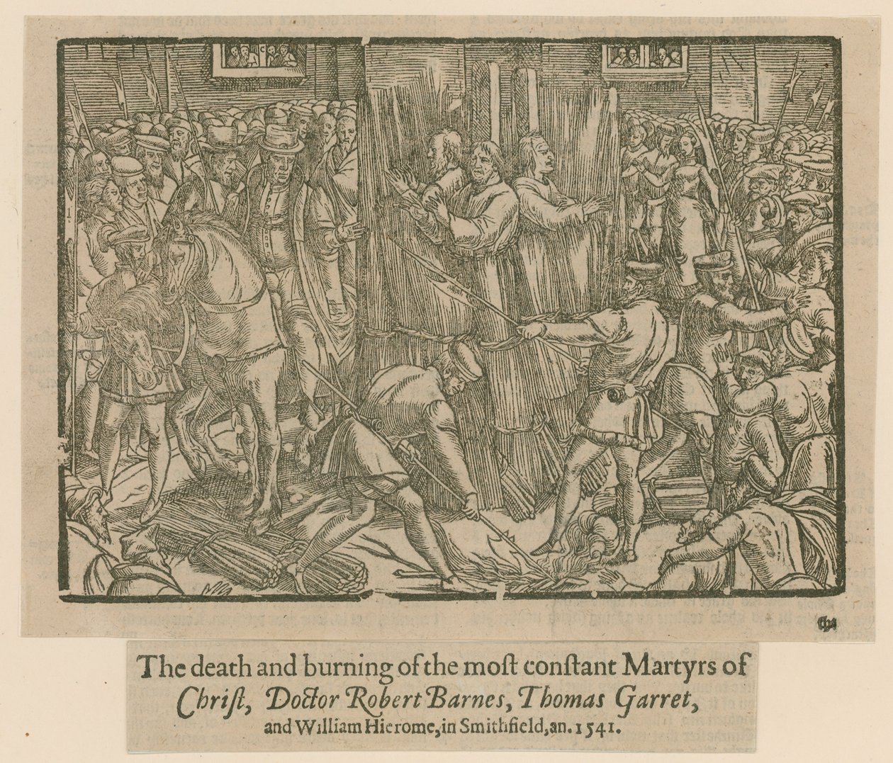 Martyrs brûlés à Smithfield (gravure) - English School