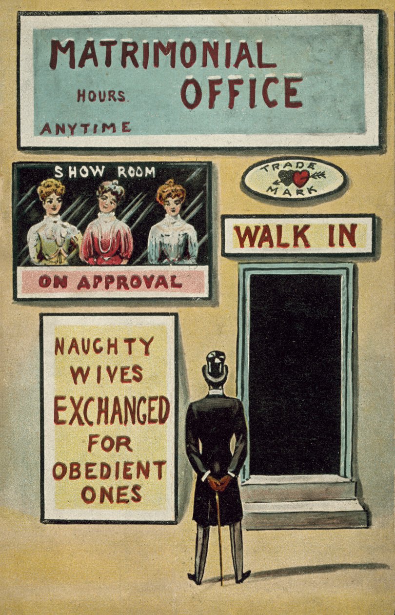 Bureau matrimonial (lithographie couleur) - English School